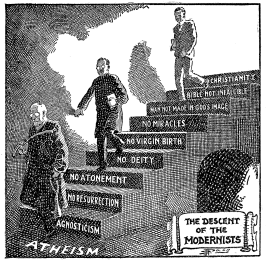 Descent_of_the_Modernists,_E._J._Pace,_Christian_Cartoons,_1922